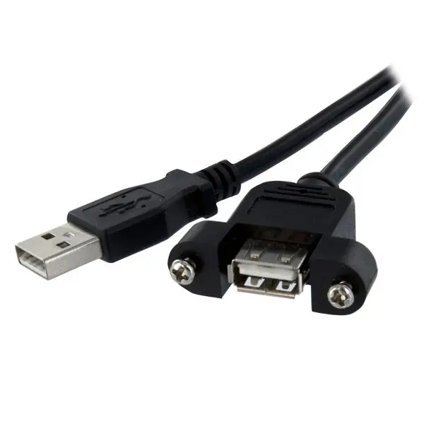 StarTech.com 1 ft Panel Mount USB Cable A to A