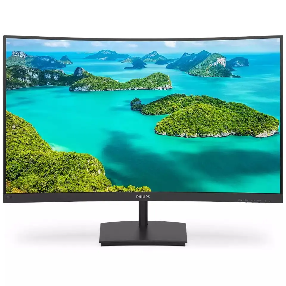 Philips E Line 241E1SC 24 Inch 1920 x 1080 Pixels Full HD VA Panel FreeSync 4ms Response Time HDMI VGA LED Monitor