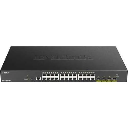 D Link DGS 1250 28XMP 24 Port Power Over Ethernet Smart Switch with 4 x SFP Plus Ports