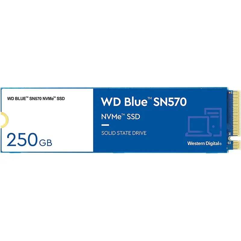 Western Digital Blue 250GB SN570 PCIe G3 M.2 NVMe Internal Solid State Drive