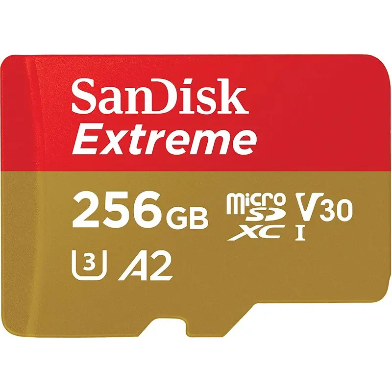 SanDisk 256GB Extreme Class 3 MicroSD Memory Card and Adapter