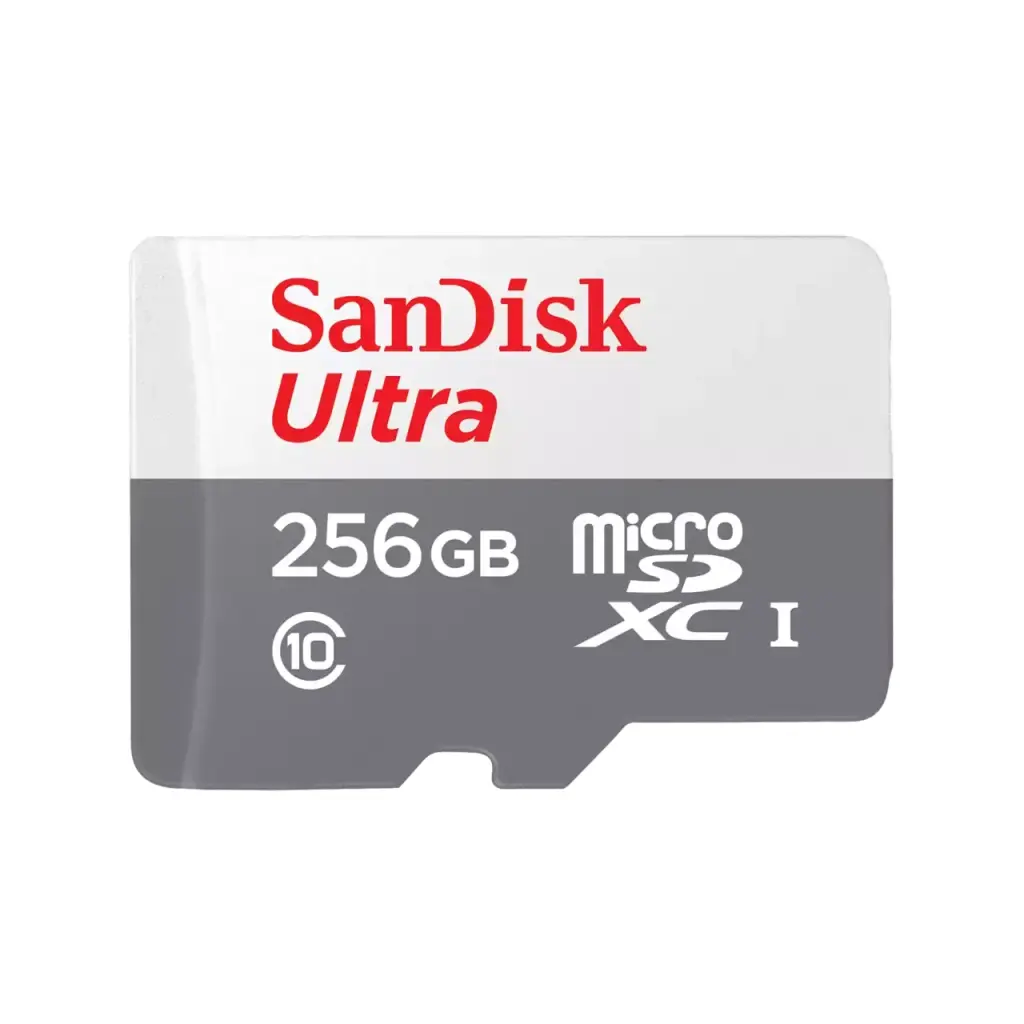 SanDisk 256GB Ultra Class 10 MicroSDXC Memory Card and Adapter