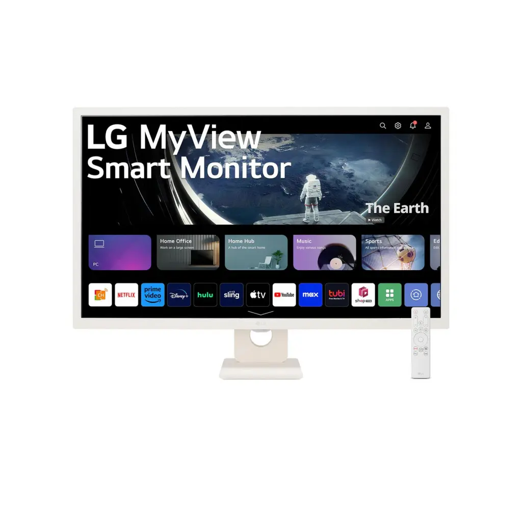 LG 27SR50F-W 27 Inch 1920 x 1080 Pixels Full HD IPS Panel HDMI USB Smart Monitor