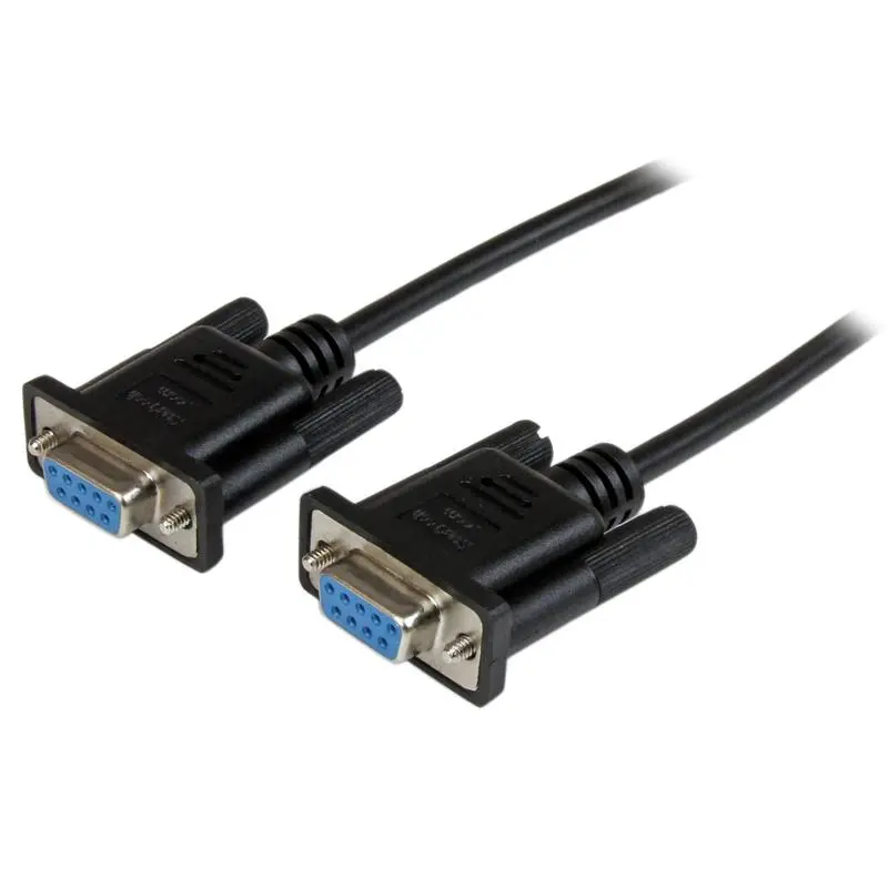 StarTech.com 2m Black DB9 RS232 Null Modem Cable