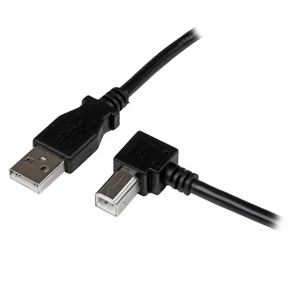 StarTech.com 2m USB 2.0 A to Right Angle B Black Cable