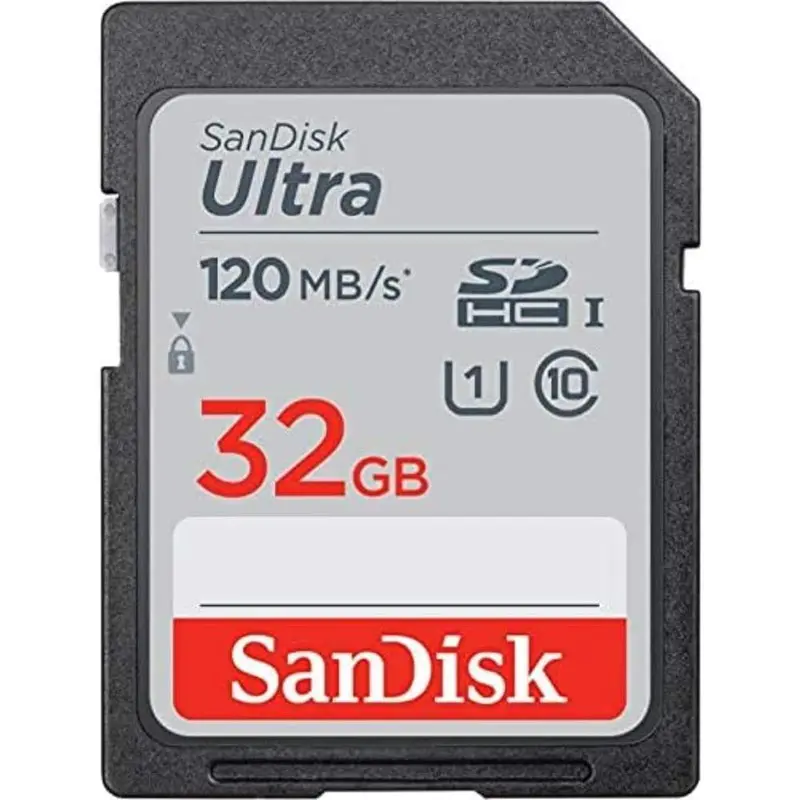 SanDisk Ultra 32GB Class 10 UHS I SDHC Memory Card