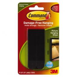 3M Command Large Picture Hanging Strips 17206 Pack of 4