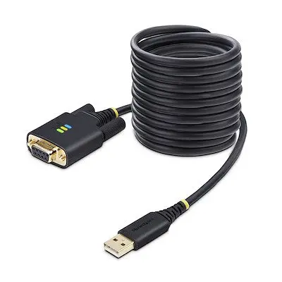 StarTech.com 3m USB to Null Modem Black Serial Adapter Cable