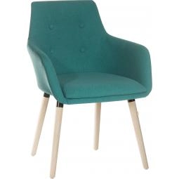 Contemporary 4 Legged Upholstered Reception Chair Jade (Pack 2) - 6929JADE