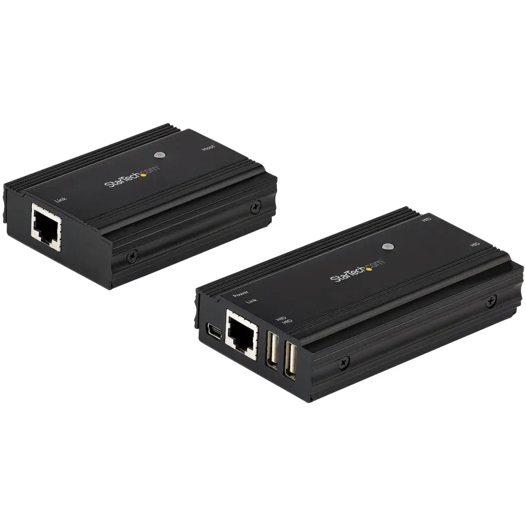 StarTech.com 4 Port USB 2.0 Extender Hub Over Single CAT5e/CAT6 Ethernet Cable (RJ45) - 330ft (100m)