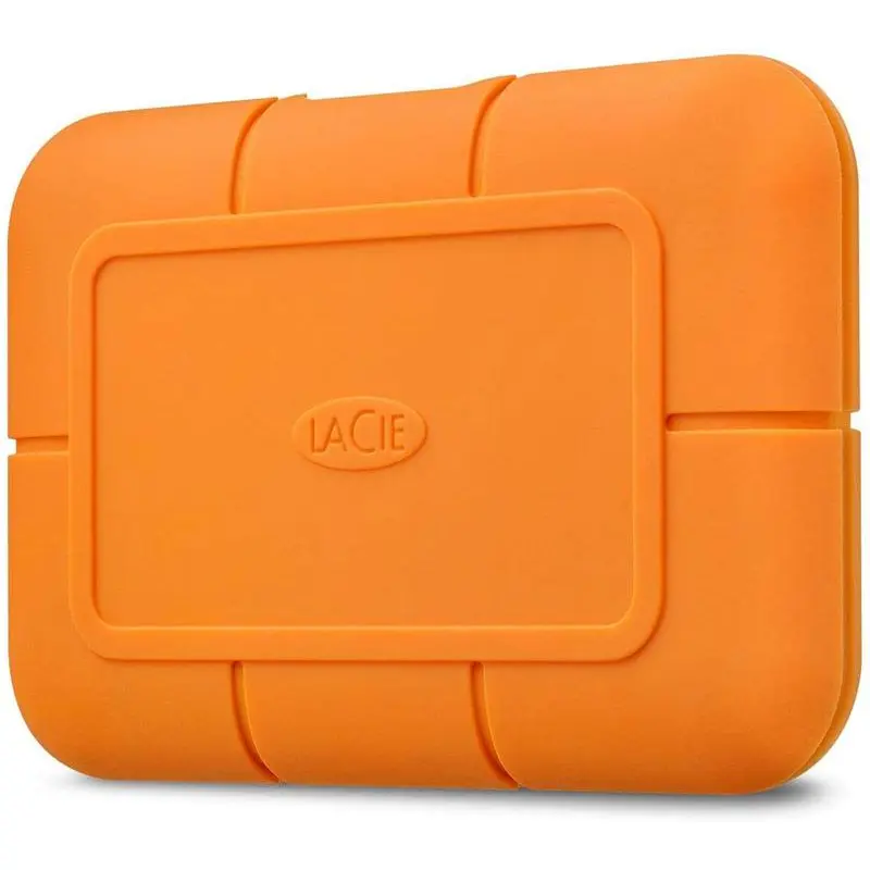 LaCie Rugged 500GB NVMe USB C Orange External Solid State Drive