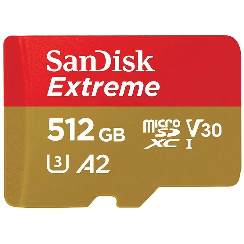 SanDisk 512GB Extreme Class 10 Memory Card and Adapter