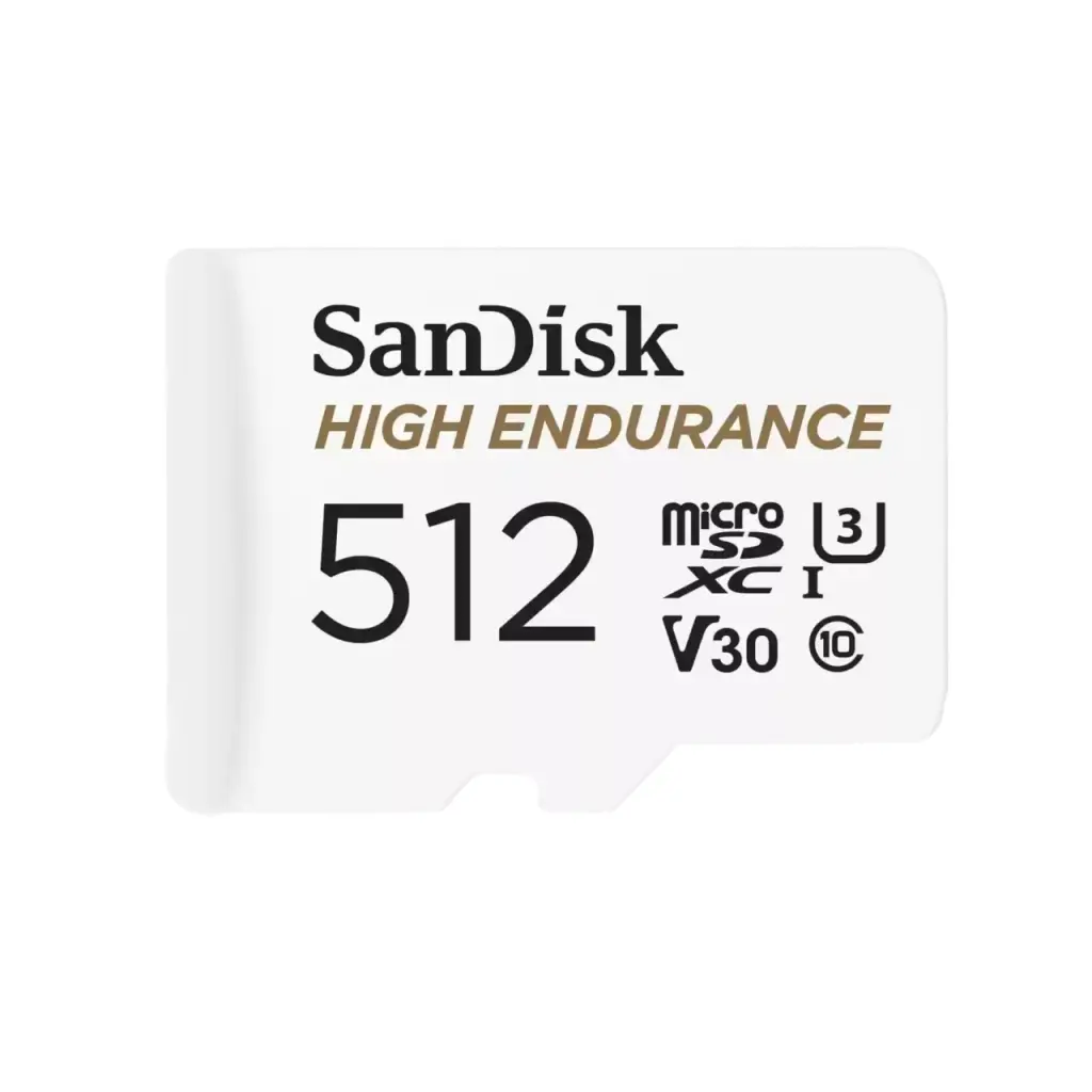 SanDisk High Endurance 512GB Micro-SDHC Memory Card and Adapter