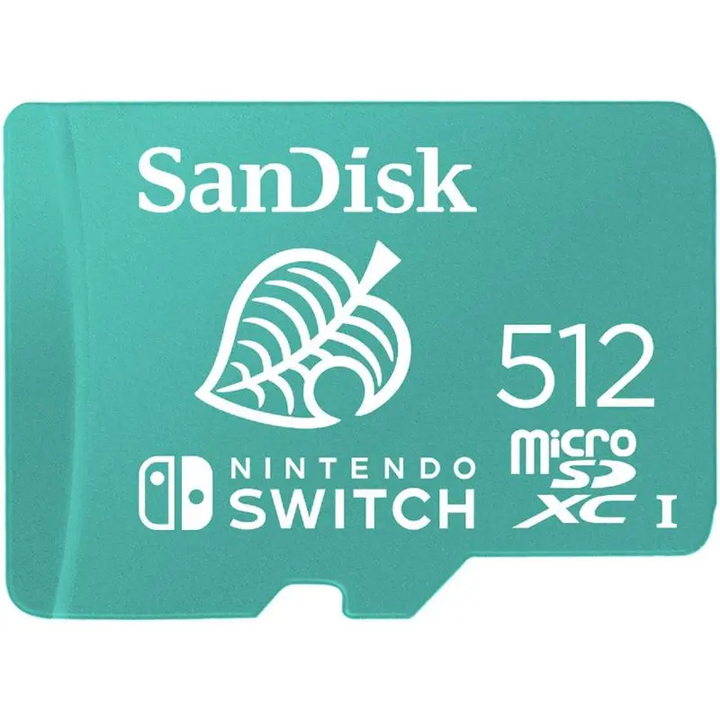 SanDisk 512GB Nintendo V30 100MBs MicroSDXC Memory Card and Adapter