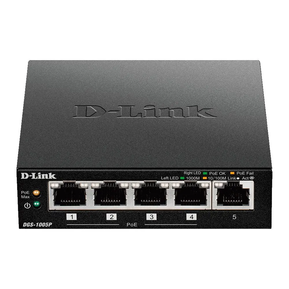 D-Link 5 Port Desktop Gigabit Power over Ethernet Plus Switch