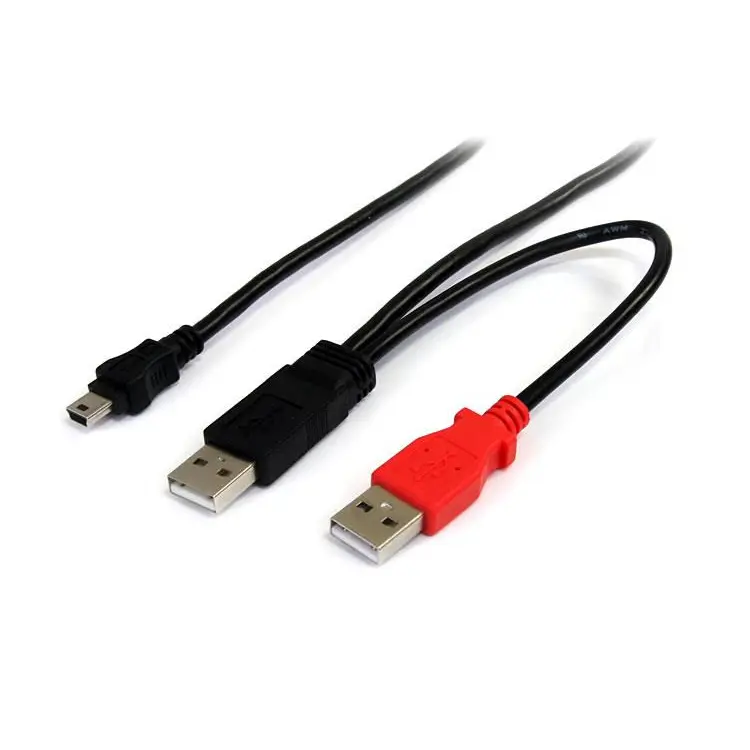 StarTech.com 6ft USB Y Cable for External Hard Drive