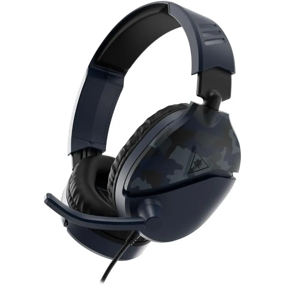 Turtle Beach Recon 70 Wired 3.5mm Connector Blue Camo Xbox PlayStation 4 and 5 PC Gaming Headset