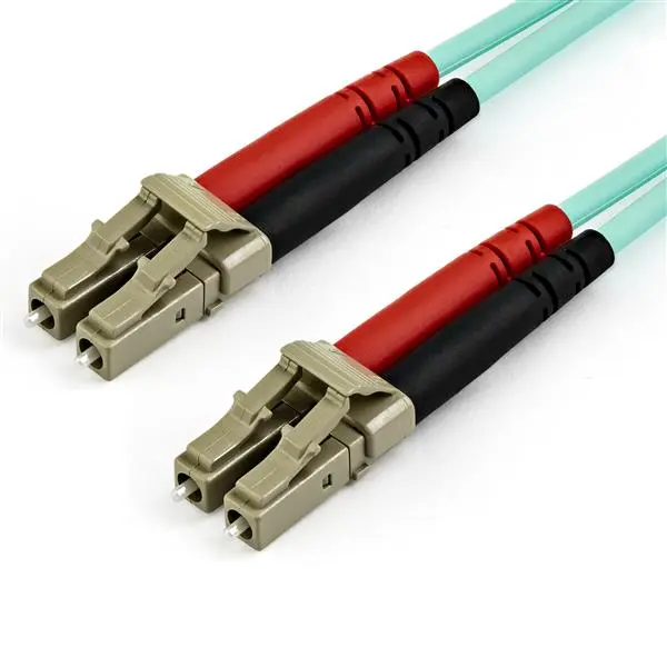 StarTech.com 7m LC UPC to LC UPC OM4 Aqua Multimode Fibre Optic Cable