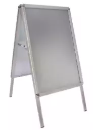 Deflecto A1 Aluminium A-Frame Pavement Display Board with Snap Frame - Silver - PPA110S
