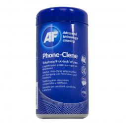 AF Phoneclene Hygenic Wipes Tub of 100 Wipes - Contains Biocide