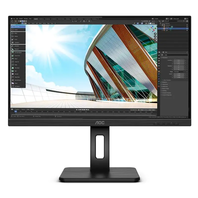 AOC U27P2 27 Inch 3840 x 2160 Pixels 4K Ultra HD IPS Panel HDMI DisplayPort USB Monitor