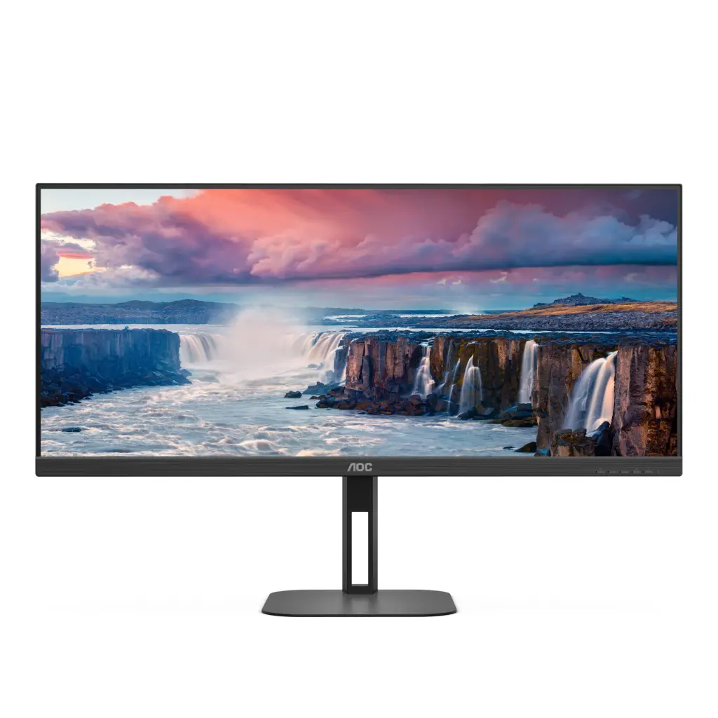 AOC V5 U34V5C 34 Inch 3440 x 1440 Pixels UltraWide Quad HD VA Panel HDMI DisplayPort Monitor