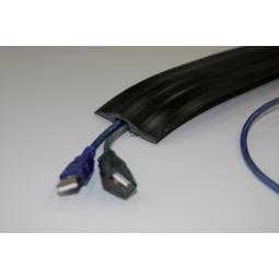 Acco Rubber Cable Curb Single Channel 10x30mm 1.5m Length