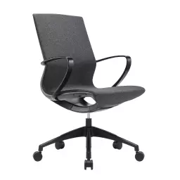 Nautilus Designs Aeros Medium Back Executive Task Office Chair With Weight Activated Auto Balance Mechanism and Fixed Arms Black - BCF/U370/BK