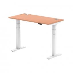 Dynamic 1200x600mm Desk Beech Top White Leg HA01141