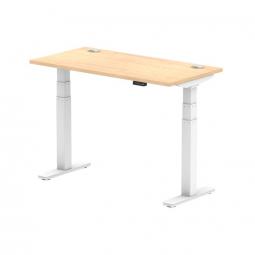 Dynamic 1200x600mm Desk Maple Top White Leg HA01153