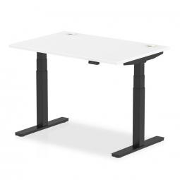 Dynamic 1200x800mm Desk White Top Black Leg HA01213