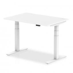 Dynamic Air 1200x800mm Adjustable Desk White Top White Leg HA01029