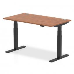 Dynamic 1400x800mm Desk Walnut Top Black Leg HA01210