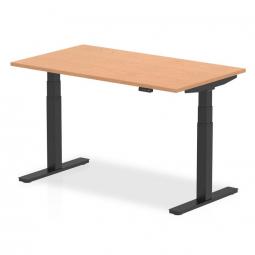 Dynamic 1400x800mm Desk Oak Top Black Leg HA01202