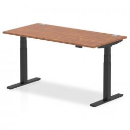 Dynamic 1600x800mm Desk Walnut Top Black Leg HA01211