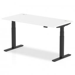 Dynamic 1600x800mm Desk White Top Black Leg HA01215