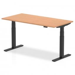 Dynamic 1600x800mm Desk Oak Top Black Leg HA01203