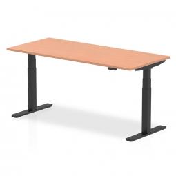 Dynamic Air 1800 x 800mm Height Adjustable Desk Beech Top Black Leg HA01188