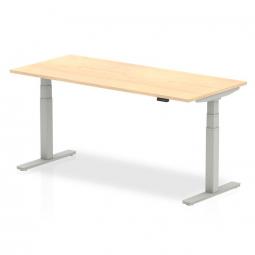 Dynamic Air 1800 x 800mm Height Adjustable Desk Maple Top Silver Leg HA01016