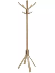 Alba Cafe Coat Stand 5 Double Pegs Light Wood - PMCAFE C