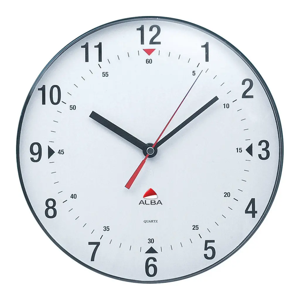 Alba Wall Clock 250mm Diameter Black - HORCLAS
