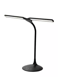 Alba Nomad Two Head Wireless Soft Touch LED Desk Lamp Black - LEDTWIN N