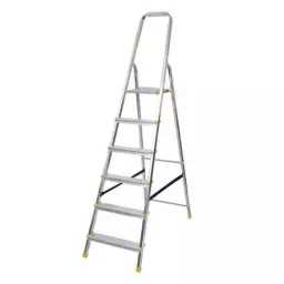 Slingsby Aluminium 6 Tread Platform Step Ladder (Platform Sits 1190mm Above The Floor) 150Kg Capacity - 405008