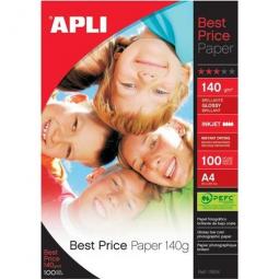 Apli A4 Glossy Paper 140gsm Pack of  100