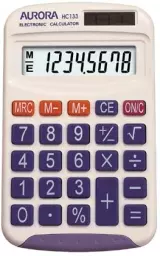Aurora 8 Digit Pocket Calculator White - HC133