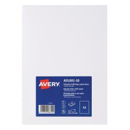 Avery A3L001-10 Standard Display Labels A3 Removable Pack of 10