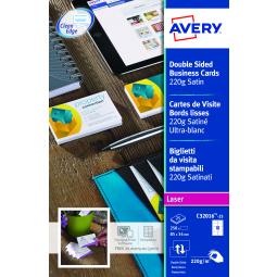 Avery Business Cards Double Sided Satin C32016-25 250 Cards