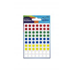 Avery Coloured Labels Round 8mm Diameter Assorted 32-291 Pack of 10 X 560