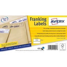 Avery Franking Labels Manual Feed 140x38 FL01 1000 Labels