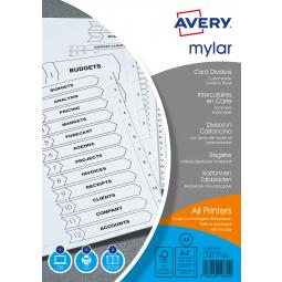 Avery Index Multipunched A-Z 26-Part A4 White Ref 05231061